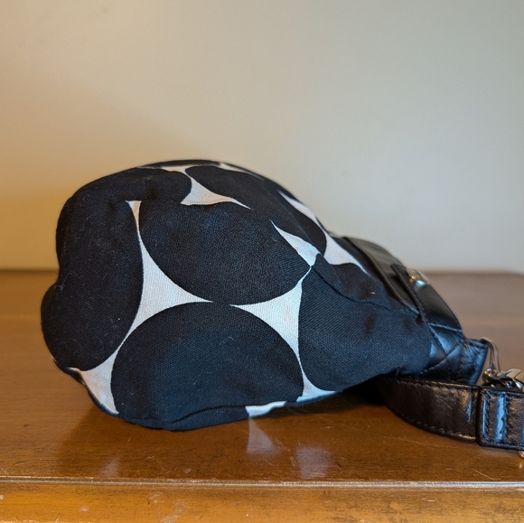 Thirty-One Handbag Purse Handbag Satchel Black White Polka Dot Pop‌ - Picture 8 of 16